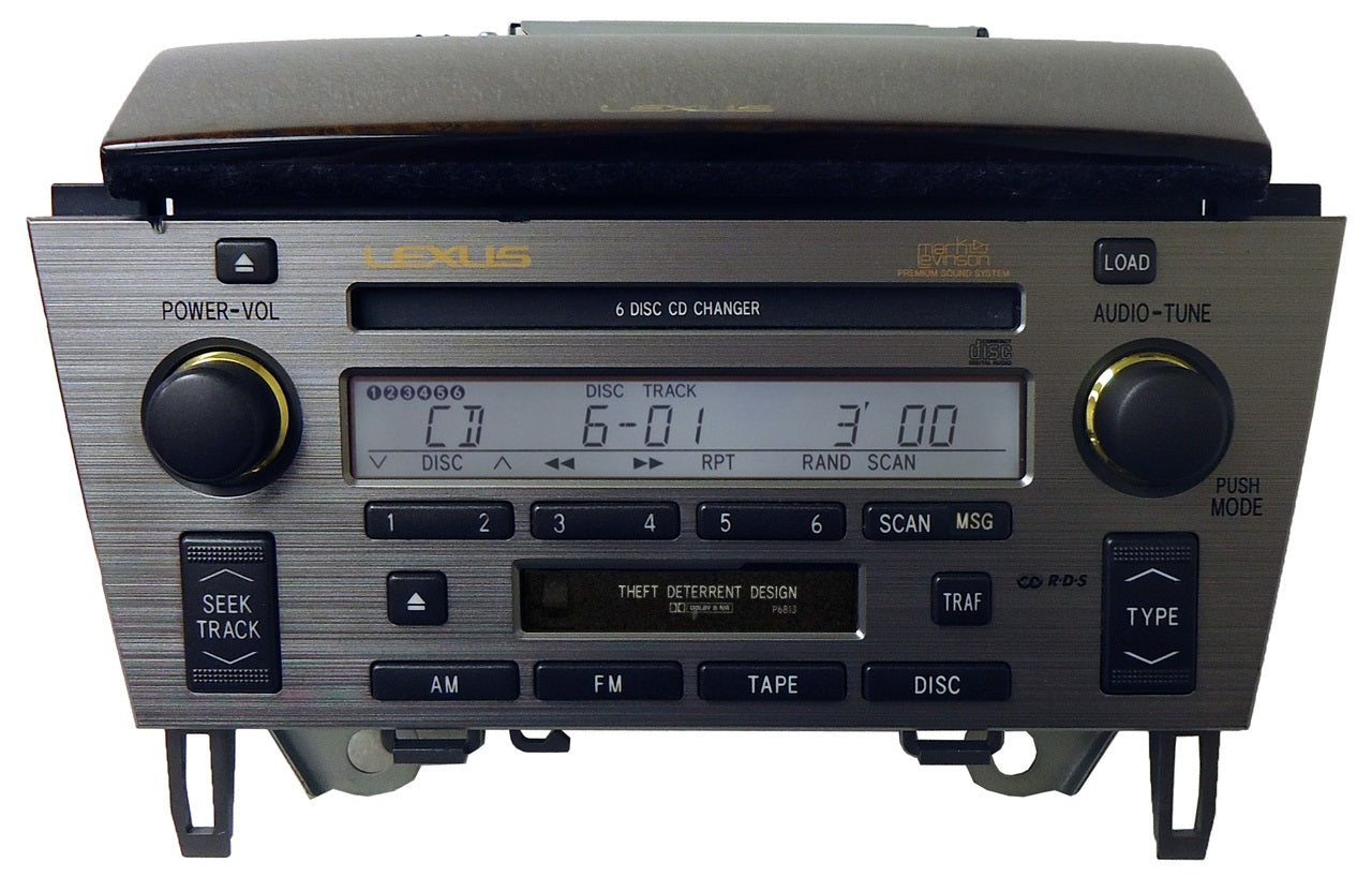 Refurbished 2002 2003 2004 2005 Lexus SC430 OEM Radio Tape Cassette Mark Levinson Radio 6 CD Changer P6813