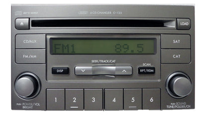 07 08 Subaru FORESTER IMPREZA Radio XM Satellite 6 Disc CD Changer Player MP3 WMA C123 C-123 Stereo 2007 2008 86201-SA350 PF-2851B-A