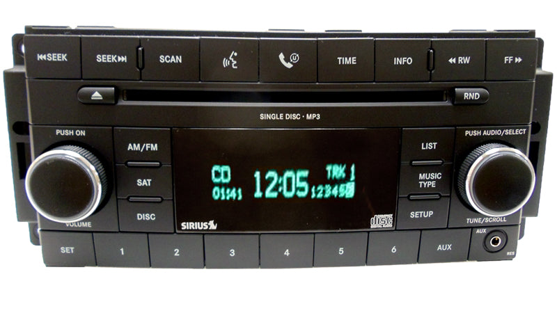 2007 - 2013 JEEP CHRYSLER DODGE OEM Sirius Satellite XM AM FM Radio AUX MP3 CD Player Receiver RES