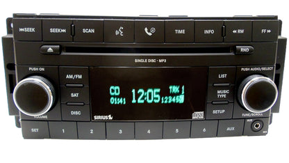 2007 - 2013 JEEP CHRYSLER DODGE OEM Sirius Satellite XM AM FM Radio AUX MP3 CD Player Receiver RES