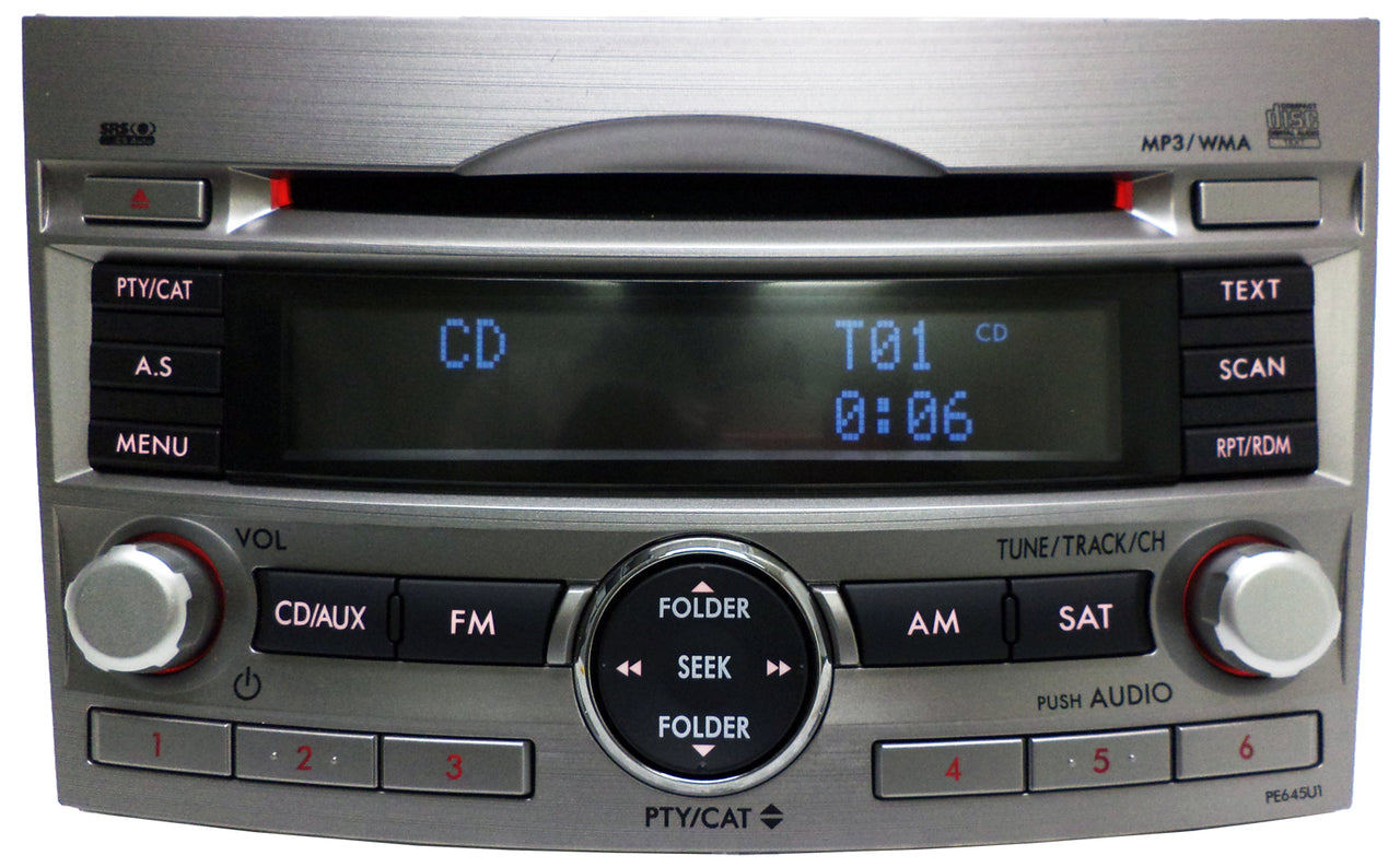 10 11 12 13 14 Subaru Legacy SRS HD Radio Sat MP3 CD Player PE645U1