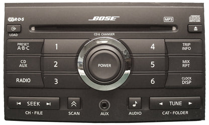 2007 2008 Nissan Maxima OEM Radio MP3 BOSE RDS SAT 6 Disc CD Changer