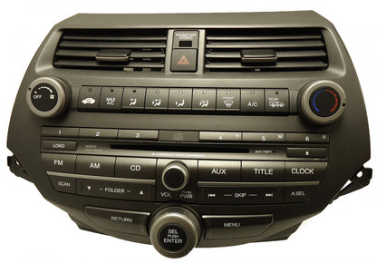 08 09 2010 Honda ACCORD RDS Radio AUX MP3 WMA 6 Disc CD Changer 3BA1 Ho3BA1 w/Trim & AC