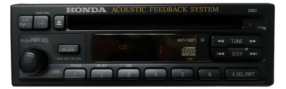 HONDA CR-V Accord Prelude Civic Odyssey ISUZU Oasis AM FM Radio Stereo CD player ORANGE Acoustic Feedback System 1990 1991 1992 1993 1994 1995 1996 1997 1998 OEM