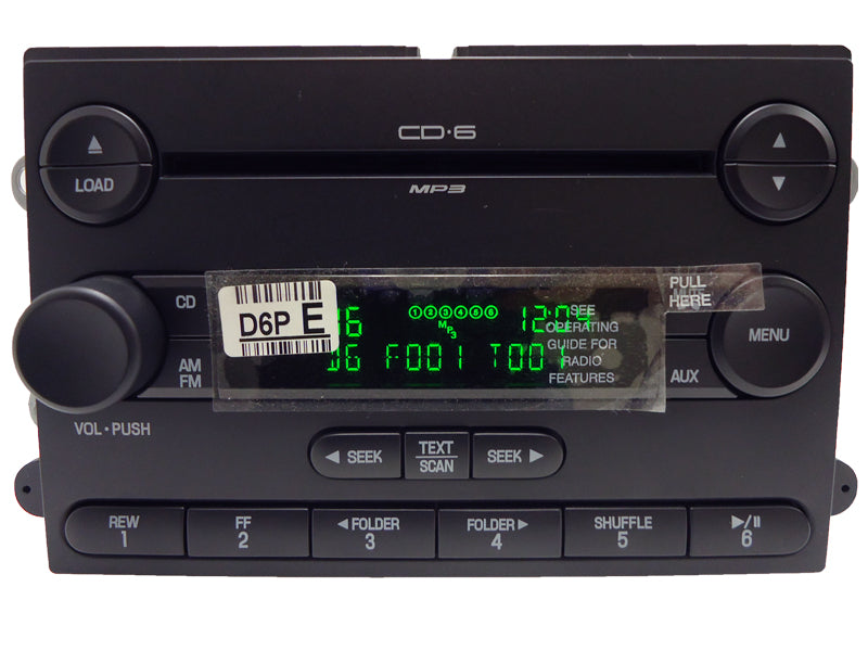 NEW 2007 Ford FREESTYLE 500 FIVE-HUNDRED Mercury MARINER MONTEGO OEM AM FM Radio AUX MP3 6 Disc CD Changer Player Stereo Receiver