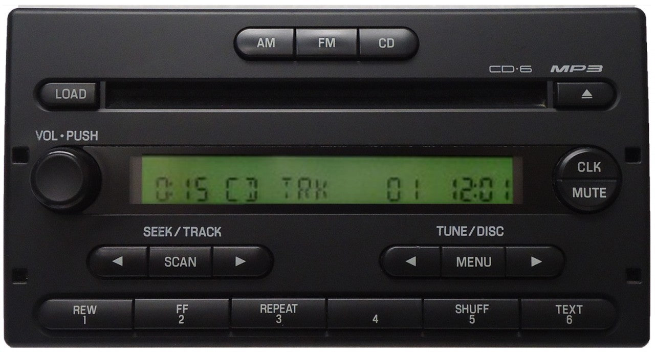 1998 1999 2000 2005 Ford Explorer Ranger Mercury Mountaineer Radio 6 CD player 2001 2002 2003 2004 05 06 07 08 98 99 00 01 02 03 04