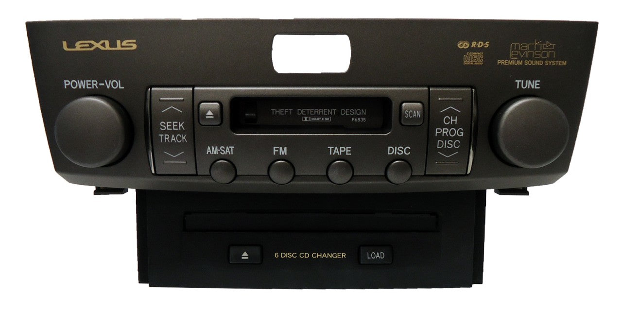 LEXUS LS430 Navigation Satellite XM Cassette Tape Player 6 Disc Changer Stereo P6835 OEM 86120-50B90 2004 2005 2006 04 05 06