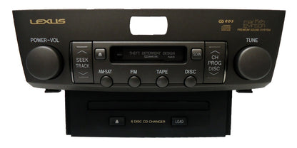 LEXUS LS430 Navigation Satellite XM Cassette Tape Player 6 Disc Changer Stereo P6835 OEM 86120-50B90 2004 2005 2006 04 05 06