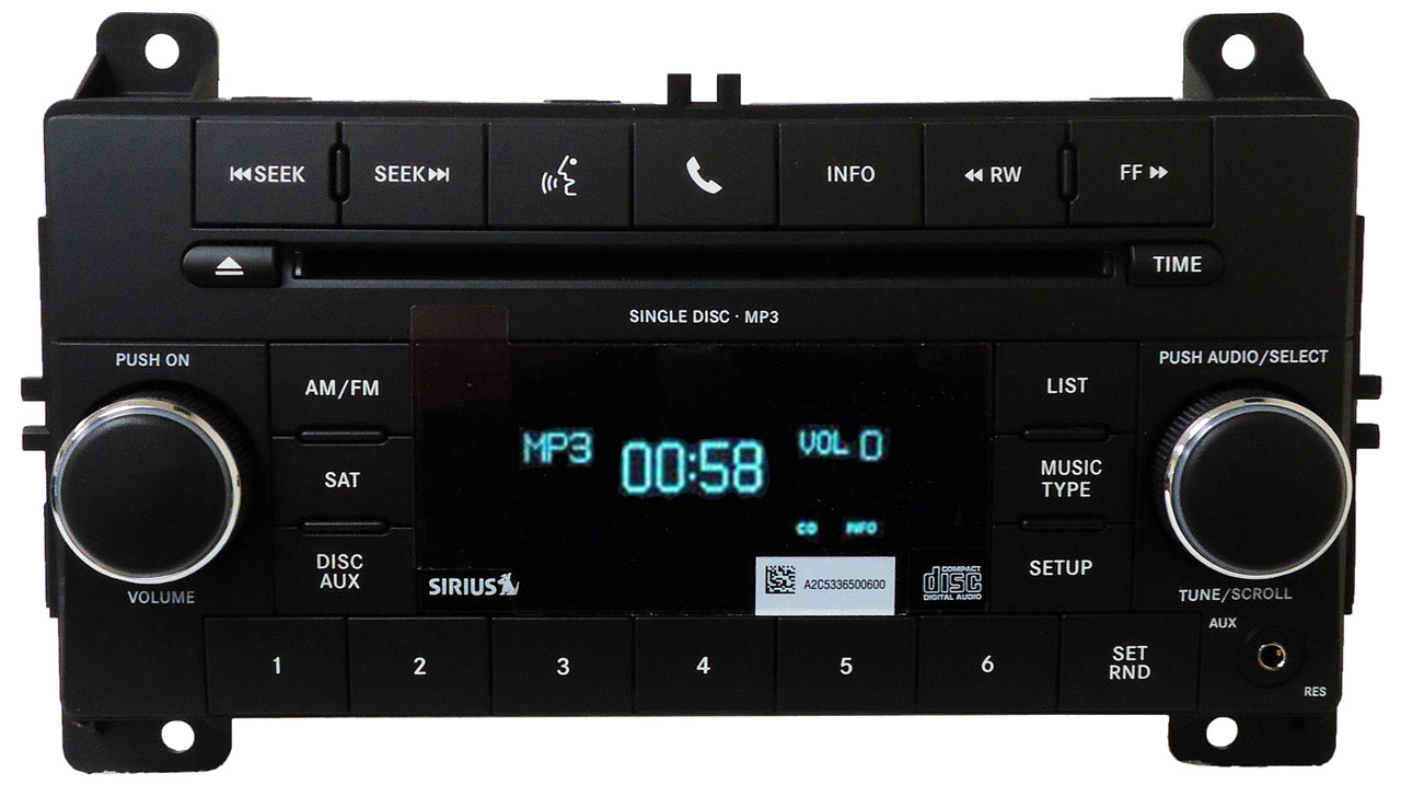 New 2011 2012 2013 Dodge Jeep OEM RES High-speed AM FM Radio AUX MP3 CD Player