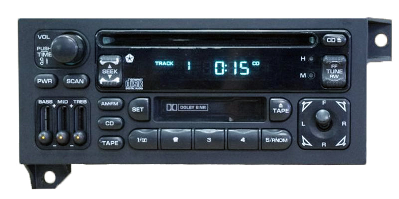 1994 - 2003 Jeep Dodge Chrysler OEM AM FM Radio Tape Cassette CD Player Receiver