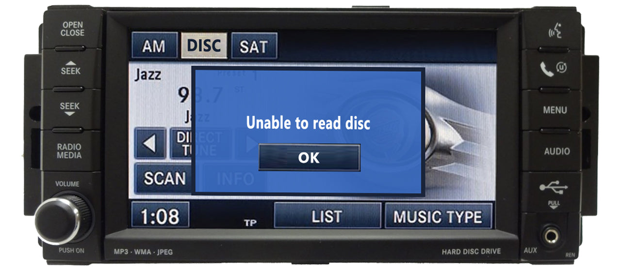 REPAIR Jeep Dodge Chrysler MyGig REN RBZ RER RHB RB2 RHR Navigation Radio Stereo CD DVD SAT