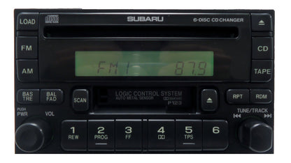 SUBARU Legacy Forester Impreza Radio 6 CD Changer P123 1996 1997 1998 1999 2000 2001 2002 2003 86201FC080 BLACK