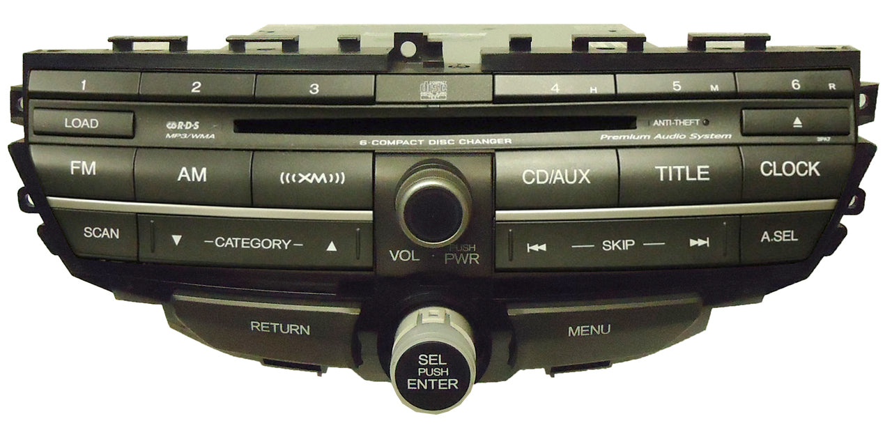 HONDA ACCORD Radio Stereo 6 Disc Changer CD Player 3PA0 XM Satellite 2008 2009 2010 2011 2012