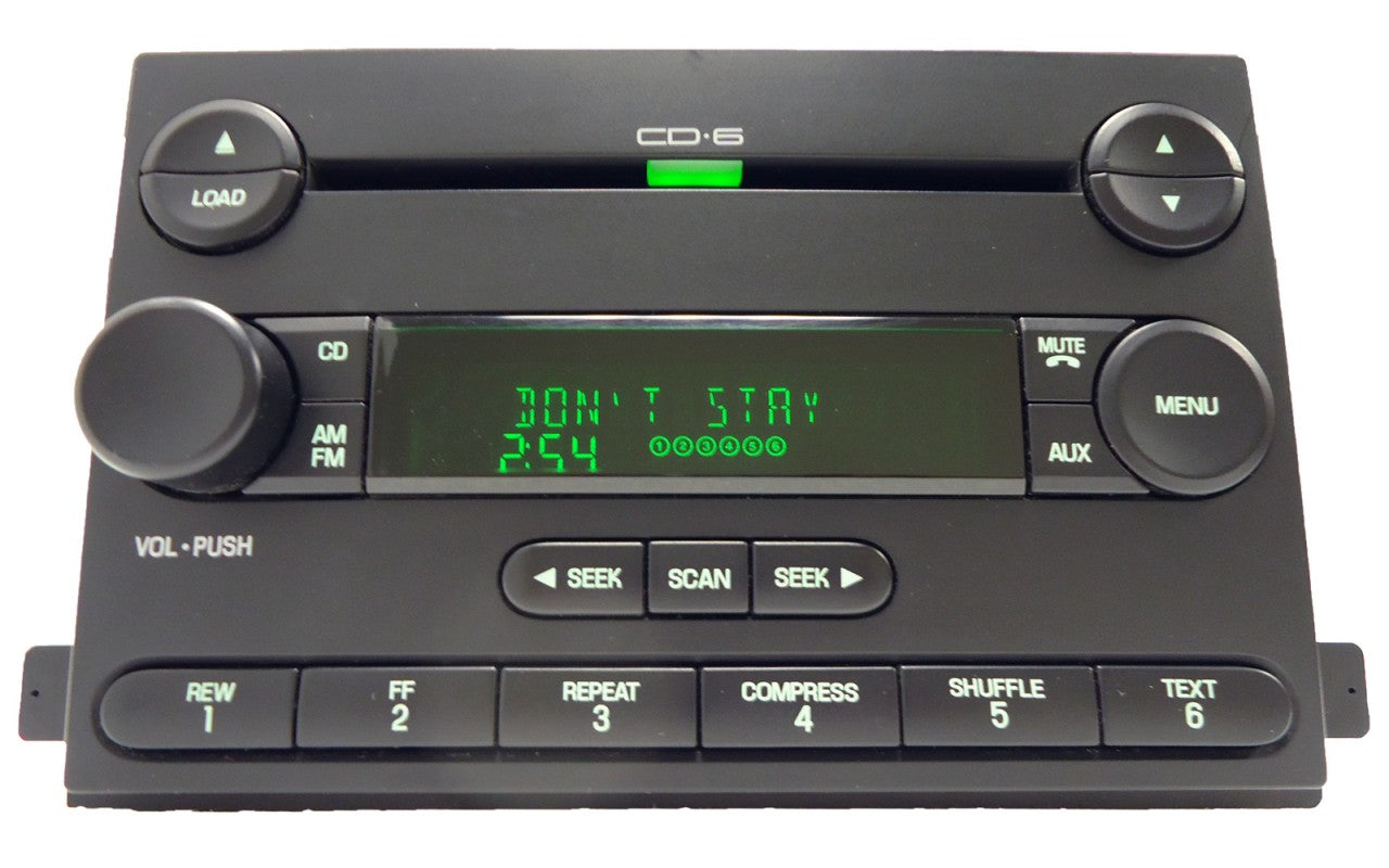 FORD Freestar MERCURY Monterey Radio Stereo 6 Disc CD Player AUX 2006 2007 6F2T-18C815-FA Fo237