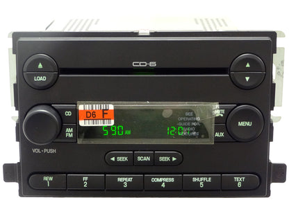 NEW FORD Freestar MERCURY Monterey Radio Stereo 6 Disc CD Player AUX 2006 2007 6F2T-18C815-FA Fo237N