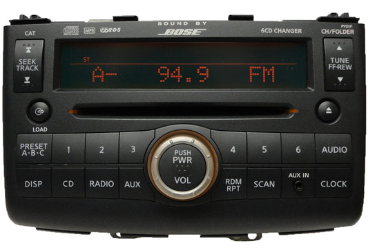 2008 2009 2010 NISSAN Rogue OEM AM FM BOSE Radio CD Player Auxiliary Input