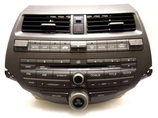Honda Accord XM Radio AUX MP3 WMA 6 Disc CD Changer 39100-TA0-L420 2008 2009 2010 2011 3PB0 w/Trim & AC