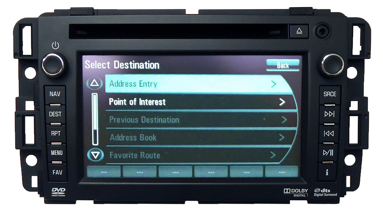 UNLOCKED 2012 2013 Chevy GMC OEM Navigation GPS XM Radio Bluetooth USB DVD AUX Stereo AM FM SAT - ANALOG