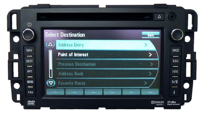 UNLOCKED 2012 2013 Chevy GMC OEM Navigation GPS XM Radio Bluetooth USB DVD AUX Stereo AM FM SAT - ANALOG
