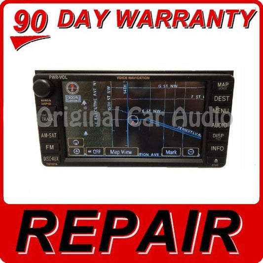 Repair YOUR 2004 - 2010 Toyota OEM Navigation GPS AM FM Radio Screen Repair ONLY