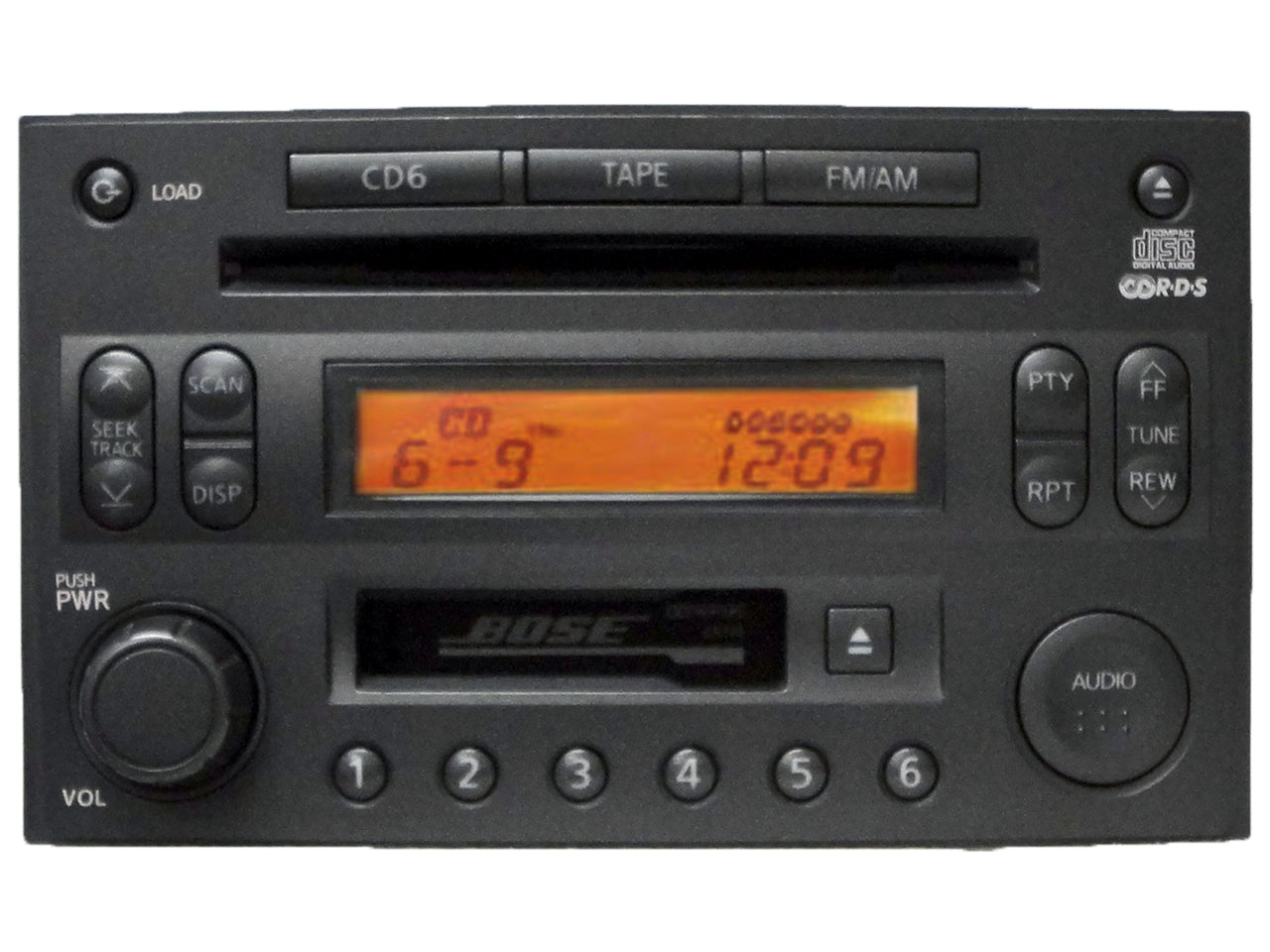 Nissan 350Z BOSE Radio Tape Stereo 6 Disc Changer MP3 CD Player CR160 PP-2514L-A