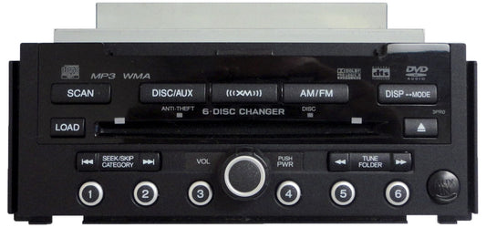 07 08 09 Acura RDX XM Radio DVD MP3 WMA 6 CD Disc Changer AUX 3RP0 3RP1