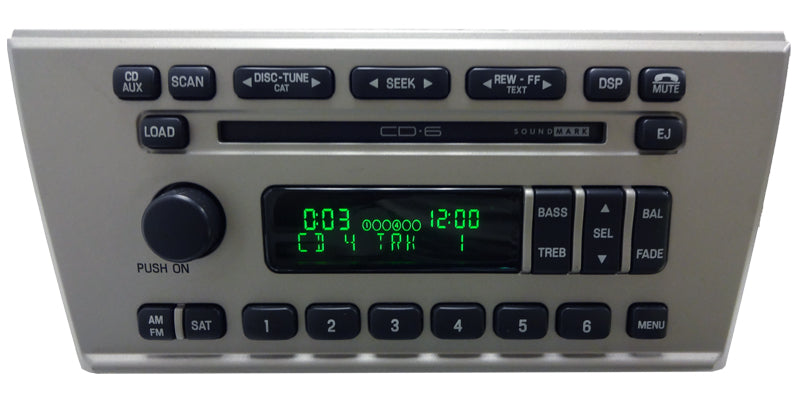 06 Lincoln LS Radio 6 DISC CD Player 6W4T-18C815-AA Fo181 2006