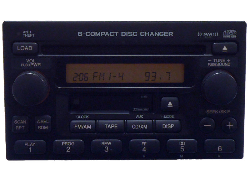 Remanufactured 98 99 2000 01 02 Honda Accord CRV Odyssey Radio XM TAPE and 6 Disc CD Changer 39100-S9A-A601 or 39100-A9A-A200