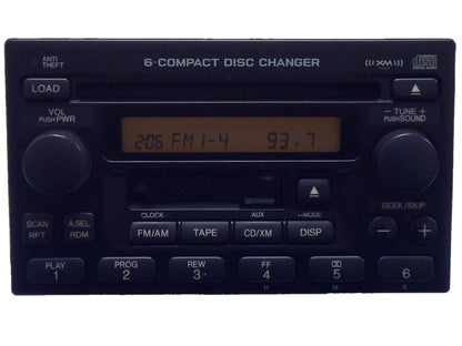 Remanufactured 98 99 2000 01 02 Honda Accord CRV Odyssey Radio XM TAPE and 6 Disc CD Changer 39100-S9A-A601 or 39100-A9A-A200