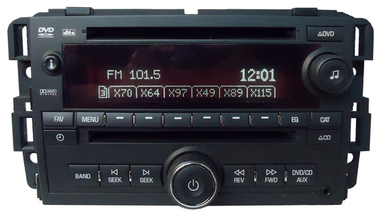 Unlocked GMC Radio DVD Player CD Changer Aux Stereo OEM 25776635, 25840248