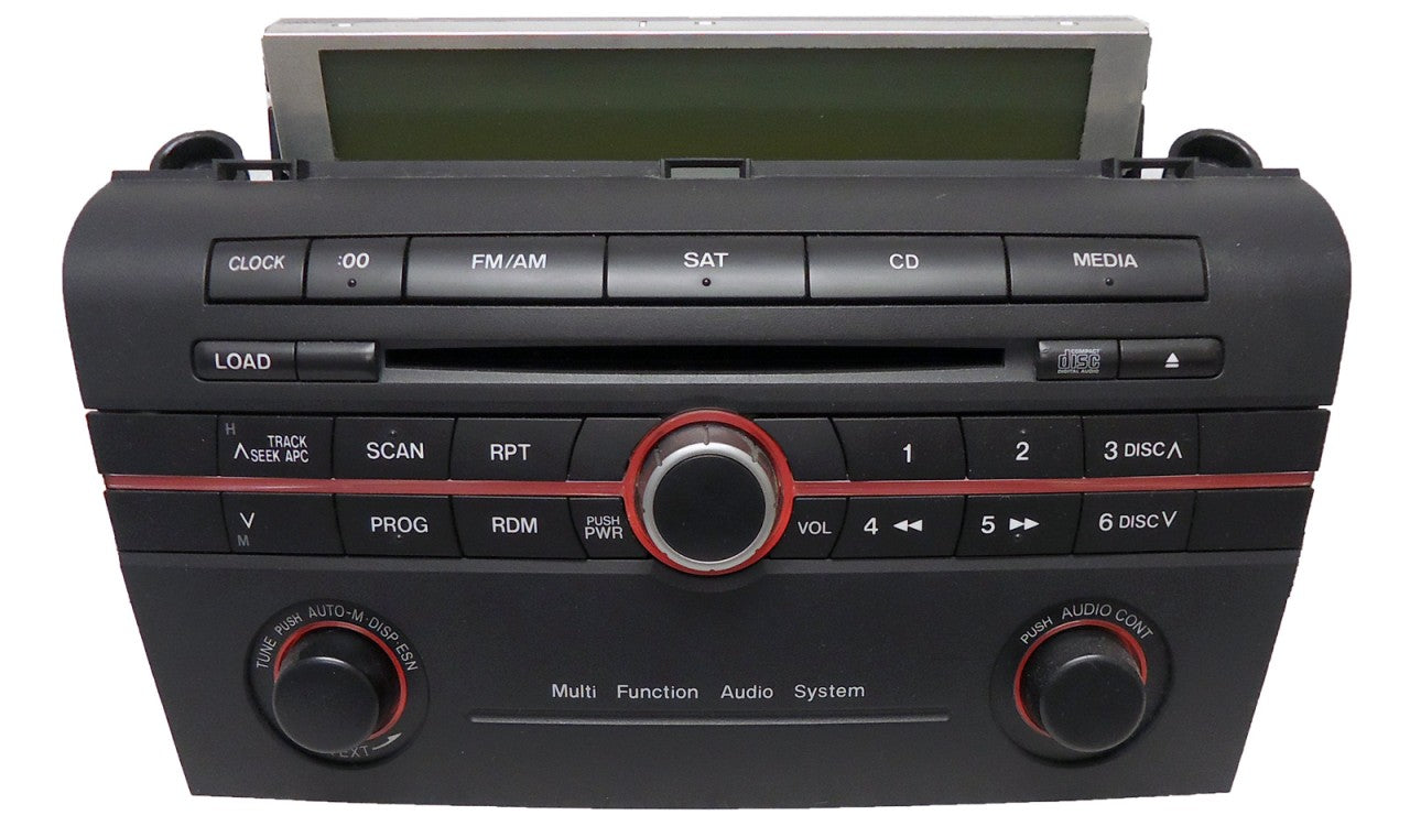 Mazda 3 Radio SAT XM CD Player Multi Function Audio System 06 07 08 09 2006 2007 2008 2009 BAP5 66 AR0 14798188