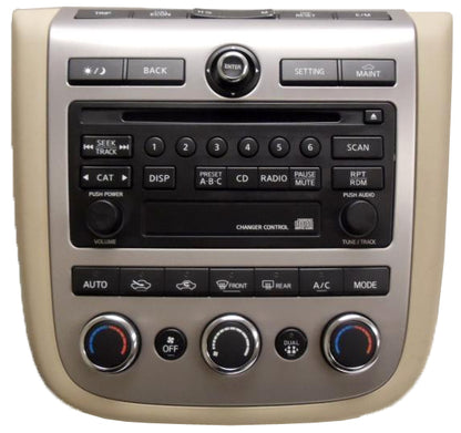 NISSAN Murano Radio CD Player AC Heat Temp Climate Controls 2006 2007 TAN Ni255