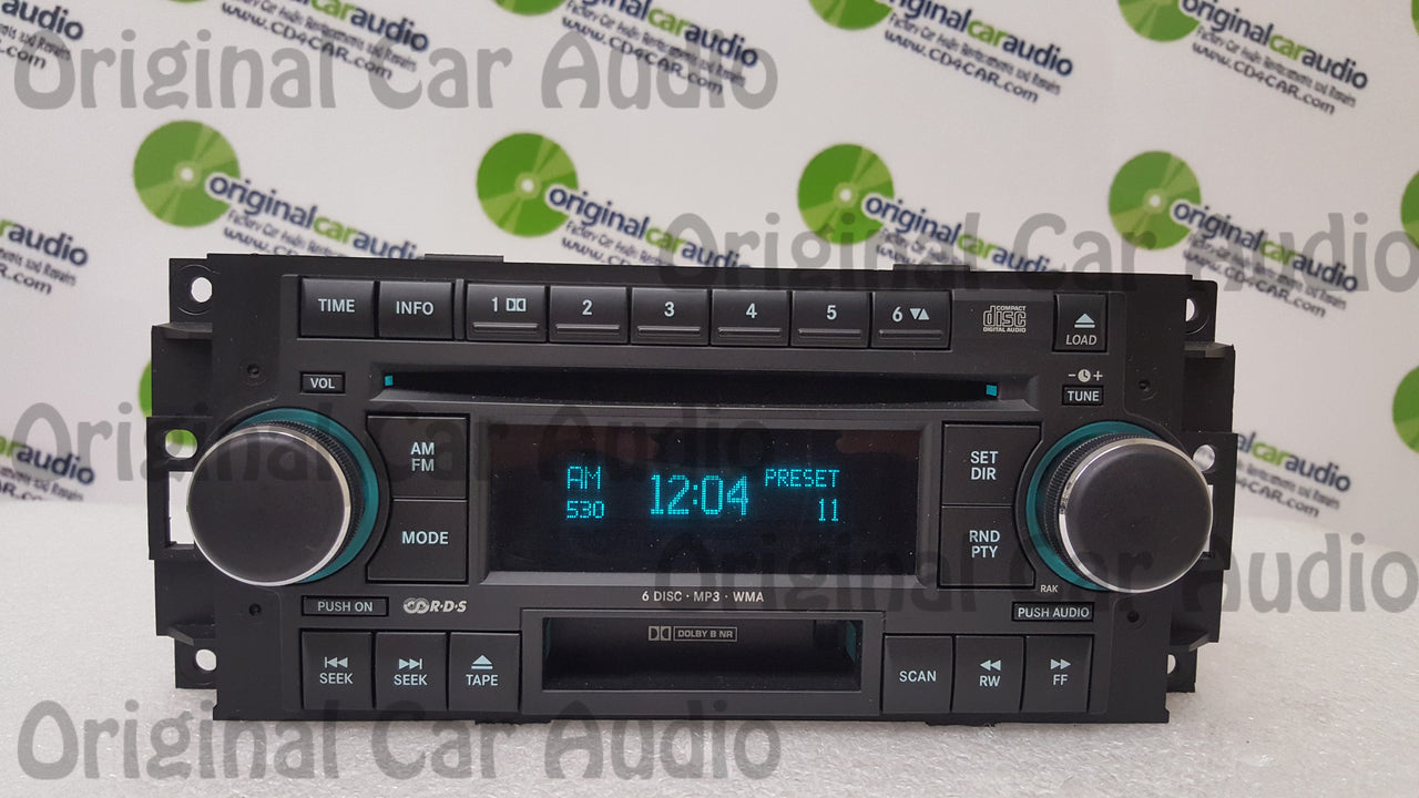 Dodge Chrysler Radio 6 Disc CD Changer MP3 Tape Cassette