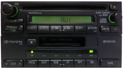 TOYOTA AM FM Radio CD Player 51800 4Runner Avalon Camry Celica Mr2 Seuoia Solara Sienna Tacoma Tundra Rav4 T100 1990 1991 1992 1993 1994 1995 1996 1997 1998 1999 JBL PREMIUM AMPLIFIER W/Cassette Player