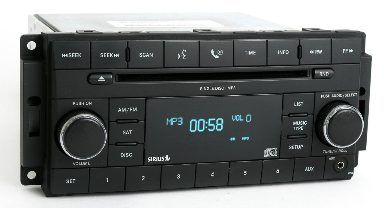 2007 - 2012 Chrysler Jeep Dodge OEM AM FM Radio AUX Satellite MP3 CD Player Receiver RES