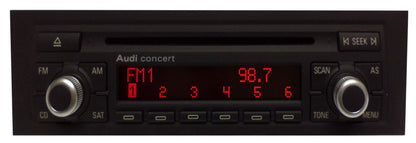 NEW AUDI Concert Radio SATELLITE Stereo CD Player A3 2006 2007 2008 w/Chrome