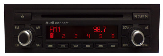 NEW AUDI Concert Radio SATELLITE Stereo CD Player A3 2006 2007 2008 w/Chrome