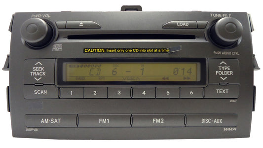 NEW 09 2009 2010 10 2011 11 Toyota COROLLA Radio MP3 WMA SATELLITE XM Sirius Stereo 6 Disc CD Changer Player A51847