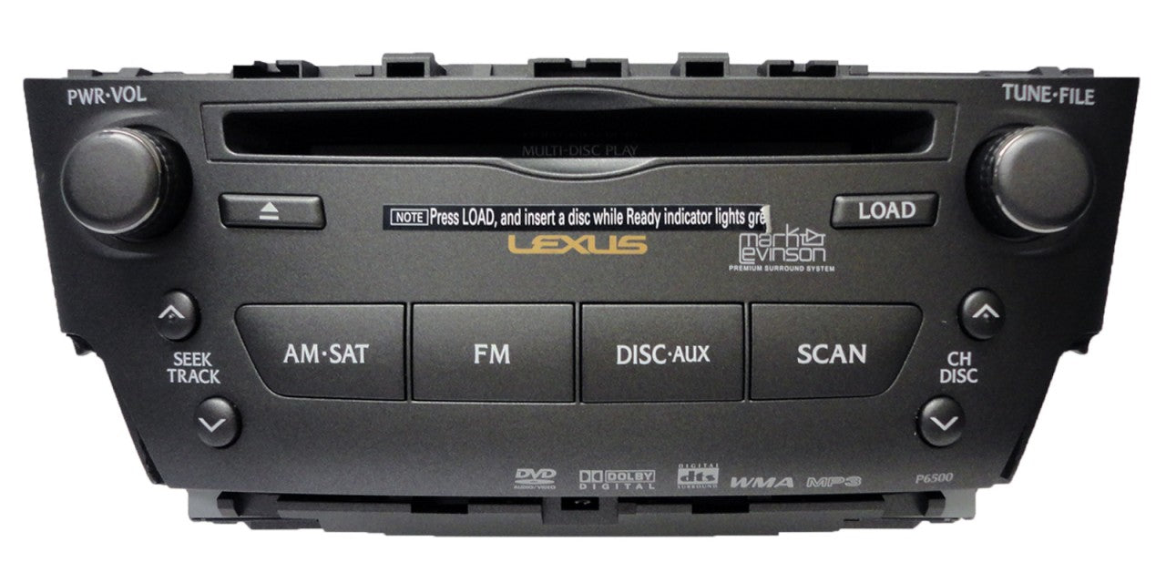 2006 2007 2008 Lexus IS-F IS250 IS350 Radio 6 Disc CD Changer Player Stereo Mark Levinson MP3 WMA DVD AUX P6500