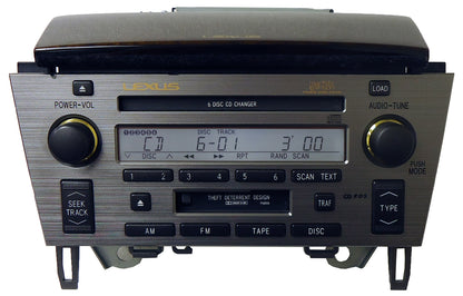05 06 07 08 09 10 2005 - 2010 Lexus SC430 Radio Tape Cassette Mark Levinson Radio 6 CD Changer OEM P6846