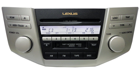 2005 2006 Lexus RX330 RX400h Radio and 6 CD Player