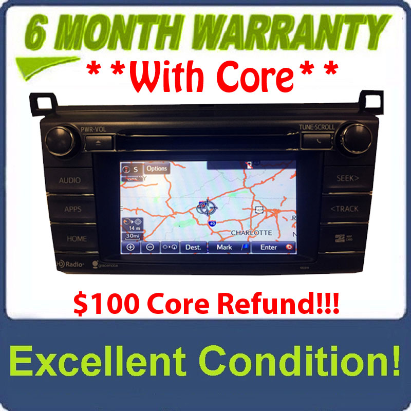 2014 2015 Toyota Rav4 GPS Navigation HD Radio Gracenote Bluetooth AM FM SD 100319