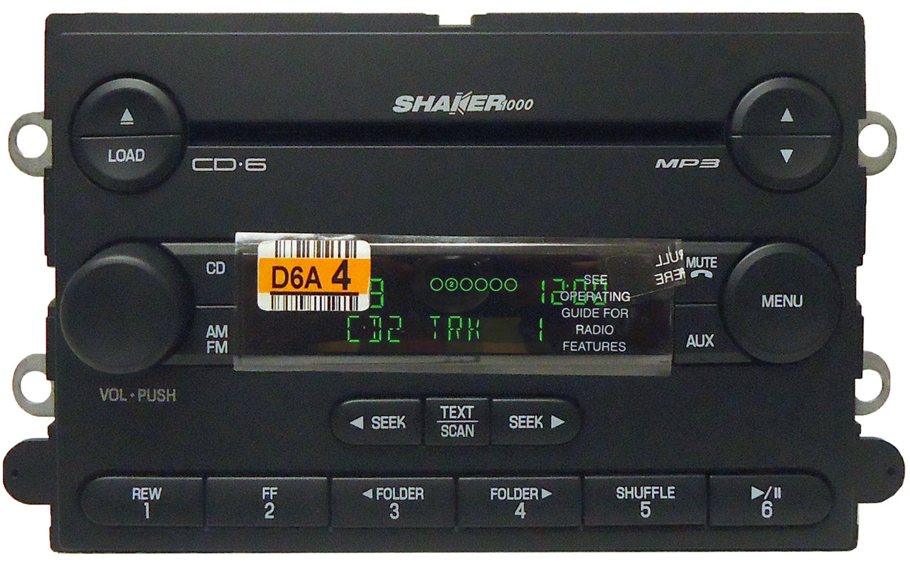 2007 2009 Ford MUSTANG Radio AUX MP3 6 Disc CD Changer Sirius Satellite SHAKER 1000