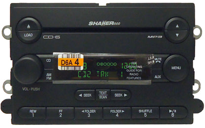 2007 2009 Ford MUSTANG Radio AUX MP3 6 Disc CD Changer Sirius Satellite SHAKER 1000