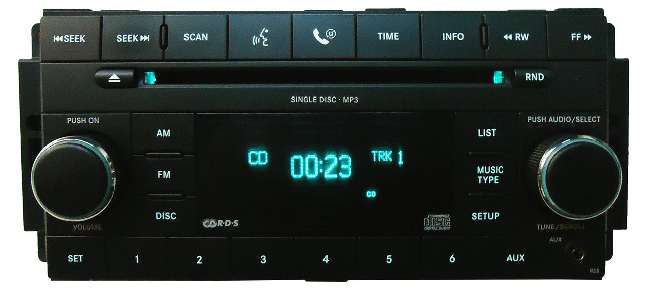2007 - 2013 Chrysler Jeep Dodge OEM AM FM Radio AUX MP3 CD Player Receiver RES