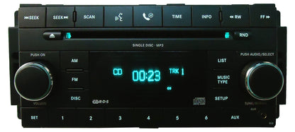 2007 - 2013 Chrysler Jeep Dodge OEM AM FM Radio AUX MP3 CD Player Receiver RES