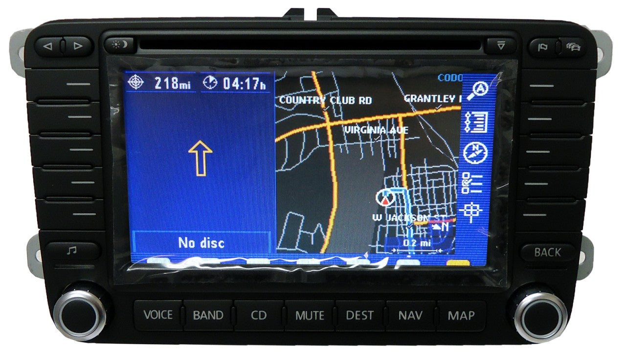 NEW VW Volkswagen Jetta Passat Rabbit Golf GTI EOS Tiguan Navigation GPS Radio Stereo DVD LCD Screen Display Screen 1K0035197C BNO 881 1K0035197CX 1K0035197D 1K0035197DX 2005 2006 2007 2008 2009 With Antenna