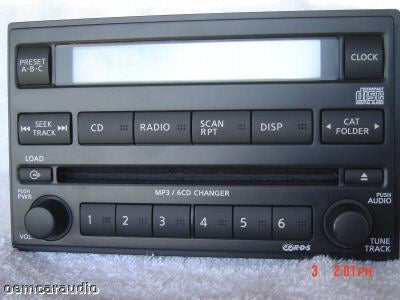 2005 2006 2007 Refurbished NISSAN Pathfinder RDS Radio 6 Disc CD Changer MP3 Player