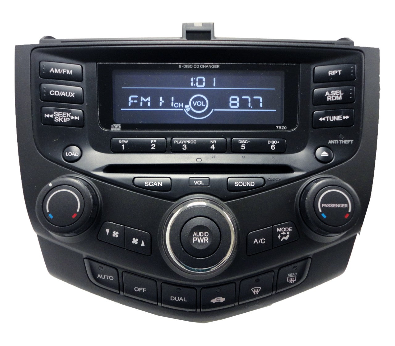 2003 03 Honda Accord Radio AUX MP3 6 Disc CD Changer 7BZ0