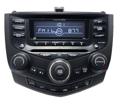 2003 03 Honda Accord Radio AUX MP3 6 Disc CD Changer 7BZ0